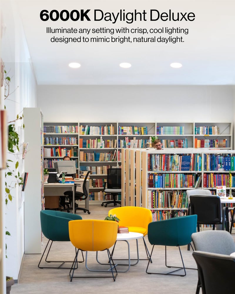 Sunco Lighting سنكو 12 عبوة 6 بوصة ضوء LED مدمج، أضواء داونلايت قابلة للتعديل للسقف، حواف بفل، 1050 لومن، 13 واط (معادل 75 واط)، 6000 كيلفن ضوء النهار الفاخر، قابل للتعتيم، مصنف للرطوبة UL - Image 3